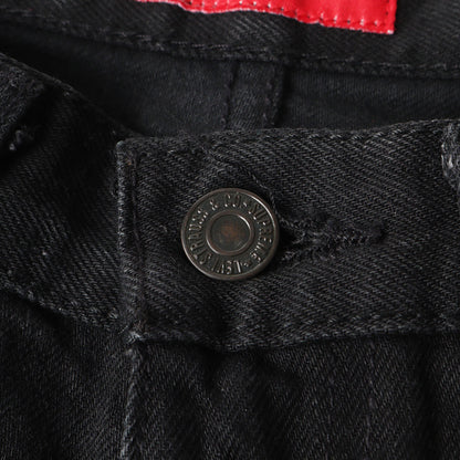 ×Levi's 505 レオパード切替し ブラック デニムパンツ(505 Jean)