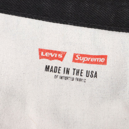 ×Levi's 505 レオパード切替し ブラック デニムパンツ(505 Jean)