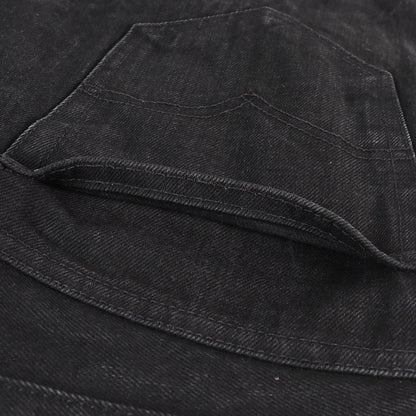 ×Levi's 505 レオパード切替し ブラック デニムパンツ(505 Jean)