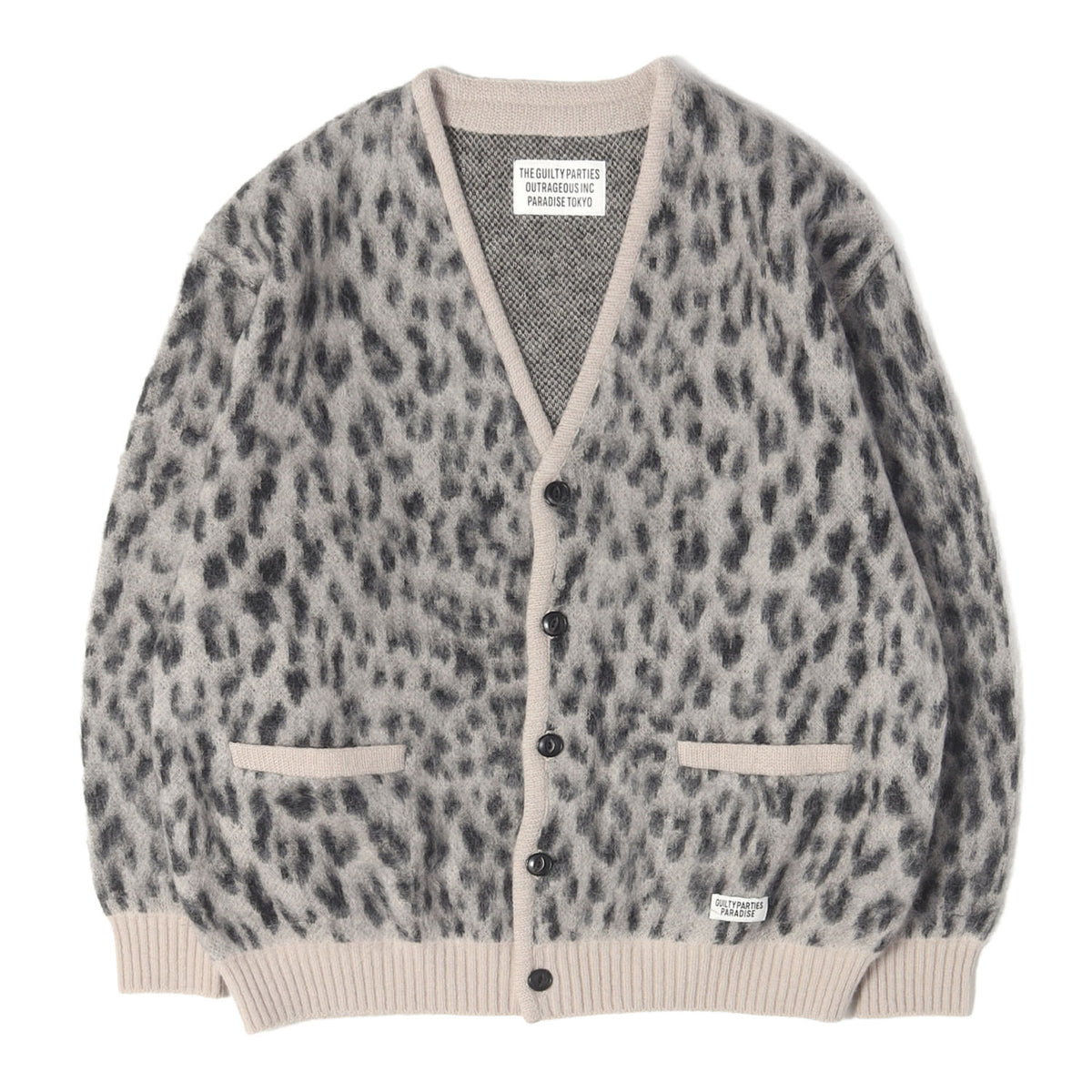 23AW 直営店限定カラー レオパード柄 モヘヤ ニット カーディガン(LEOPARD MOHAIR KNIT CARDIGAN)