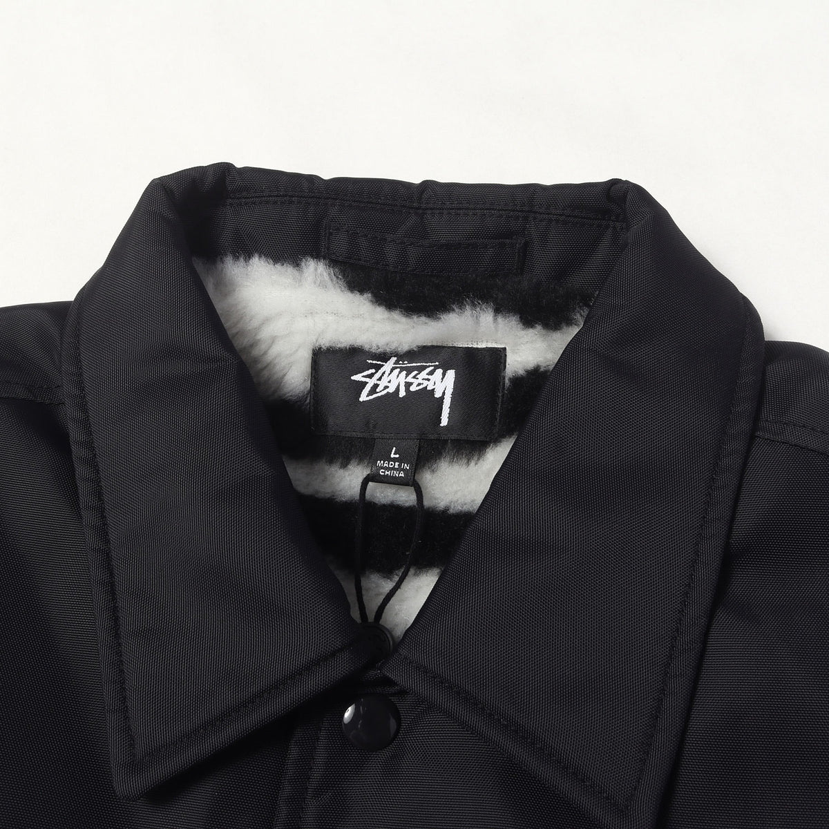 25AW 裏ゼブラ柄 ボア コーチジャケット(Coaches Jacket STUSSY)