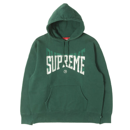 22AW ラインストーンロゴ スウェットパーカー(Rhinestone Shadow Hooded Sweatshirt)