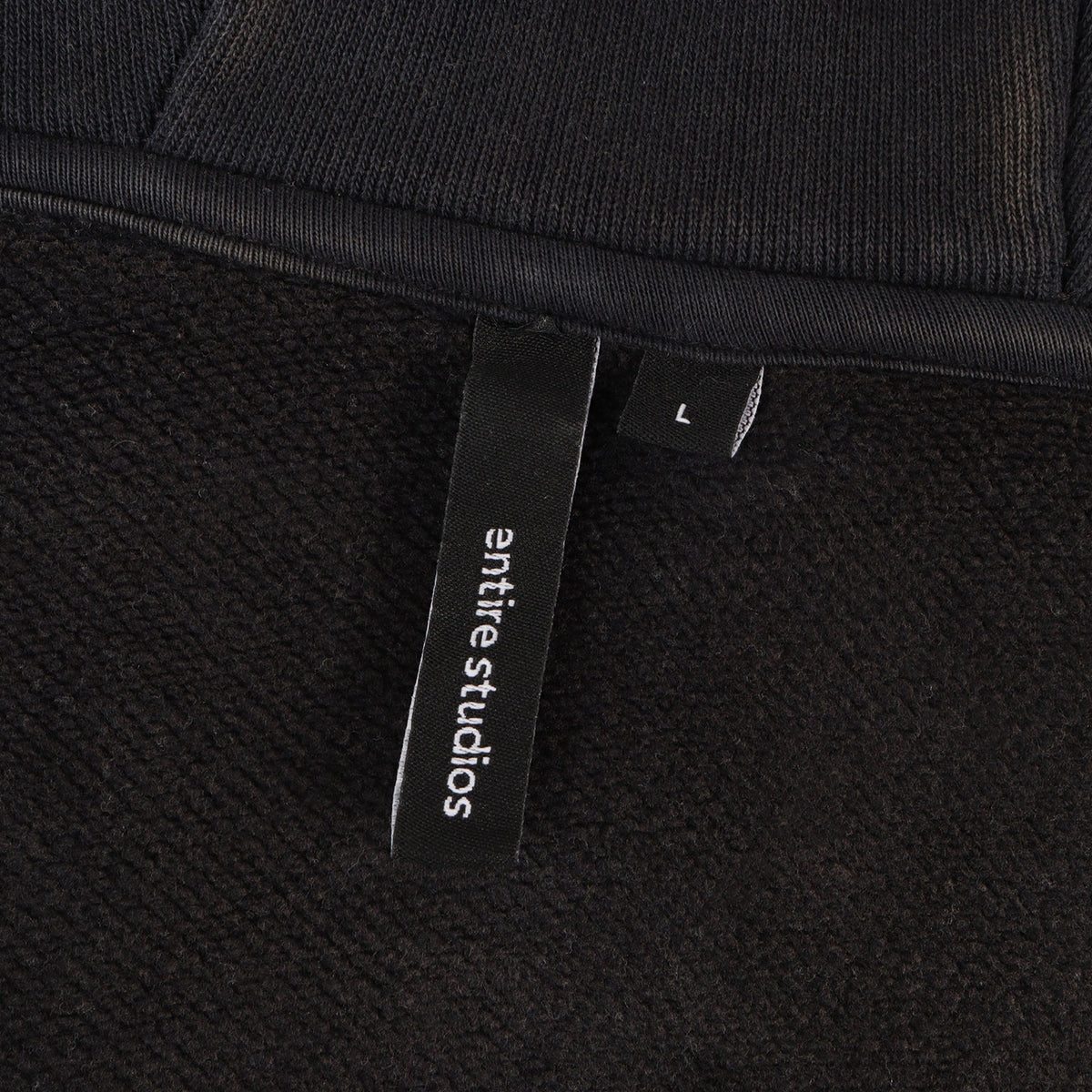 フェード加工 クロップド フルジップ スウェットパーカー(CROPPED FULL ZIP)