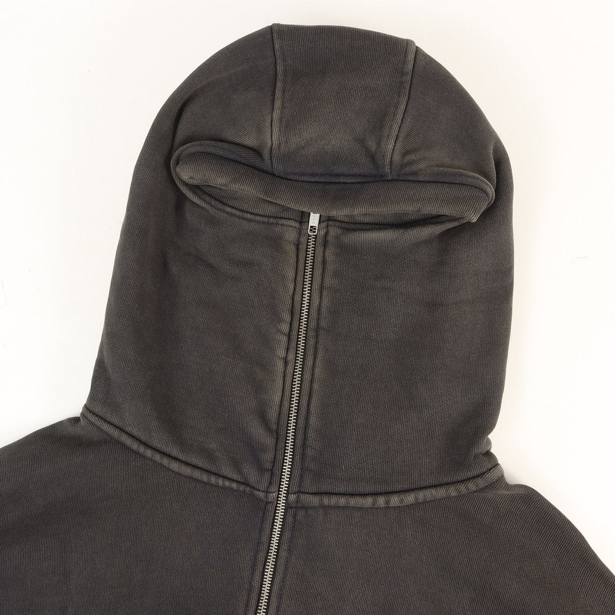 フェード加工 クロップド フルジップ スウェットパーカー(CROPPED FULL ZIP)