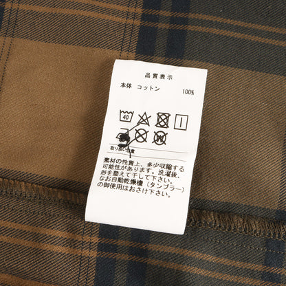 21AW コットン チェックシャツ(GORDIE PLAID LS SHIRT FULL SIZE)