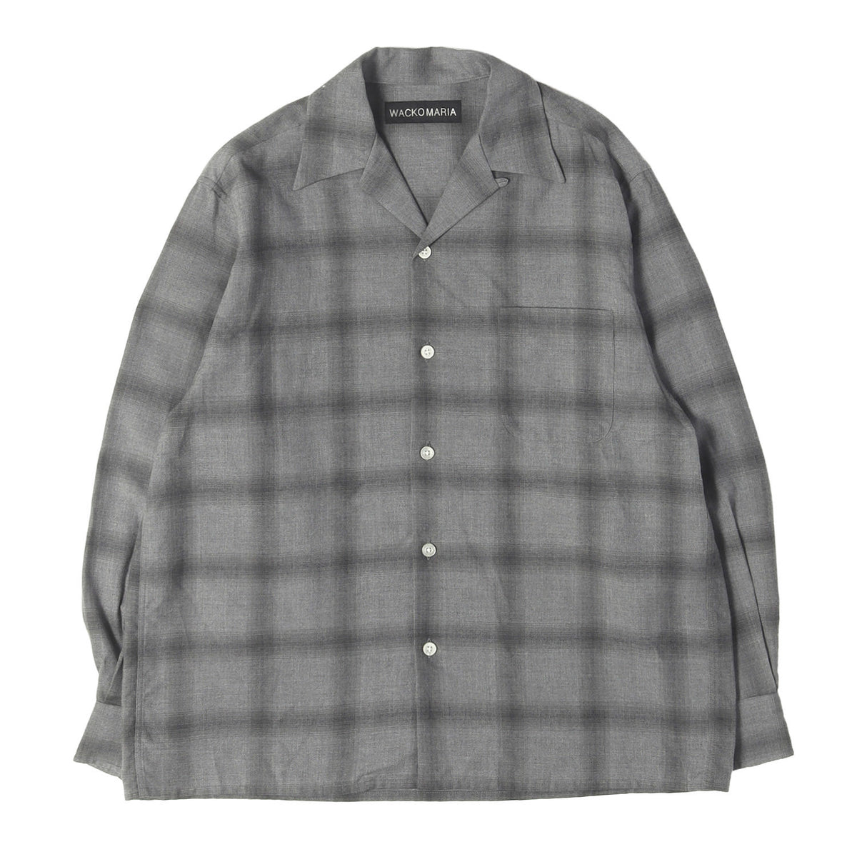 26SS オンブレチェック オープンカラー レーヨン シャツ(OMBRE CHECK OPEN COLLAR SHIRT L/S)