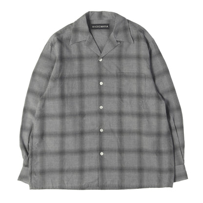 26SS オンブレチェック オープンカラー レーヨン シャツ(OMBRE CHECK OPEN COLLAR SHIRT L/S)