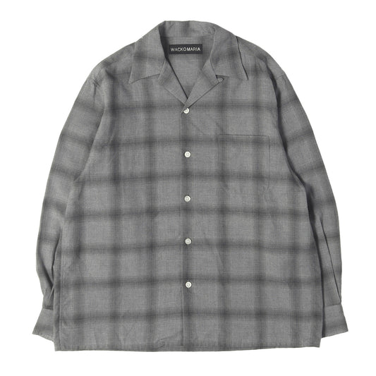 26SS オンブレチェック オープンカラー レーヨン シャツ(OMBRE CHECK OPEN COLLAR SHIRT L/S)