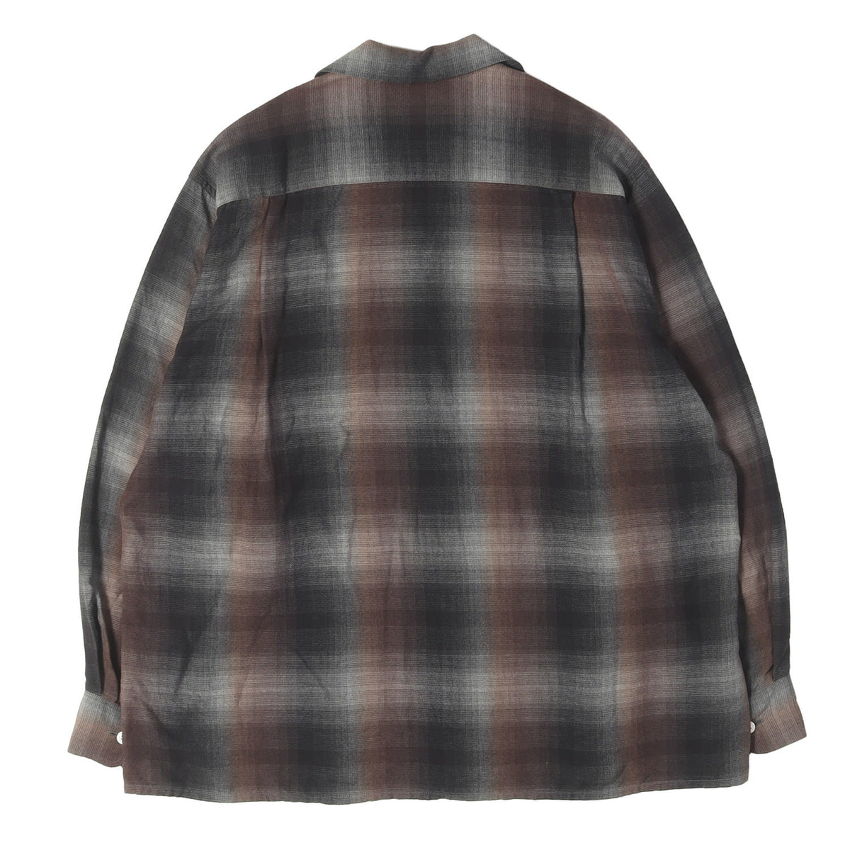 23AW オンブレチェック オープンカラー レーヨン シャツ(OMBRE CHECK OPEN COLLAR SHIRT L/S)