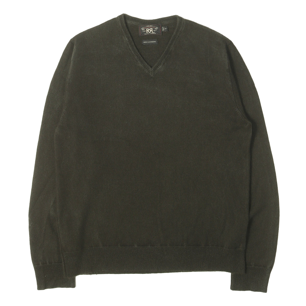 00s ウォッシュ加工 カシミヤ Vネック ニット イタリア製