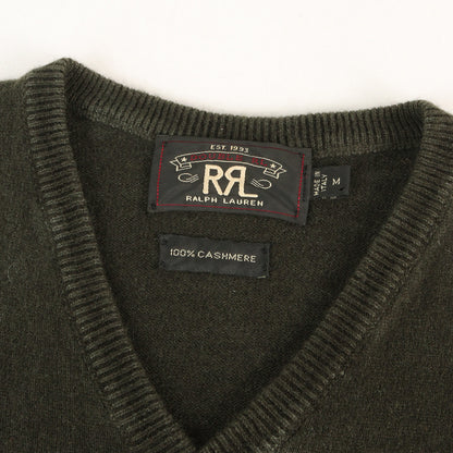 00s ウォッシュ加工 カシミヤ Vネック ニット イタリア製