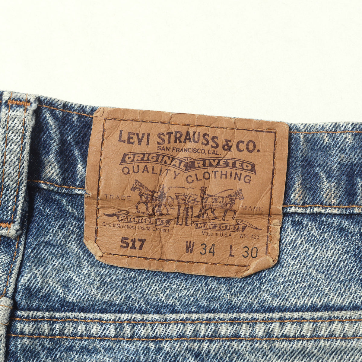 90s 517 ブーツカット デニムパンツ / USA製 40517-0215 ボタン裏刻印968