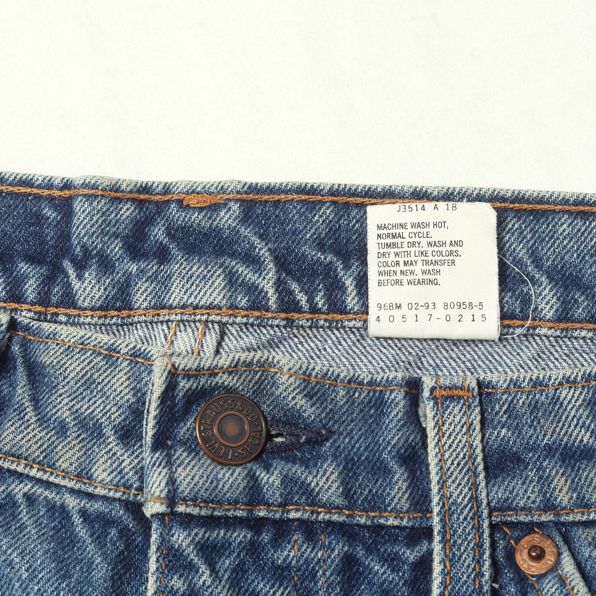 90s 517 ブーツカット デニムパンツ / USA製 40517-0215 ボタン裏刻印968