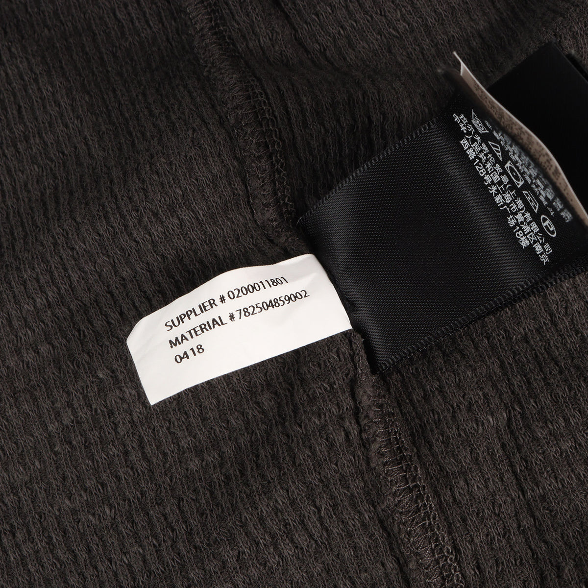 ウォッシュ加工 ワッフル サーマル ヘンリーネック ロングスリーブ Tシャツ