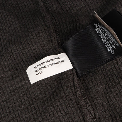 ウォッシュ加工 ワッフル サーマル ヘンリーネック ロングスリーブ Tシャツ