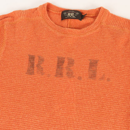 ステンシルロゴ サーマル クルーネック ロングスリーブ Tシャツ