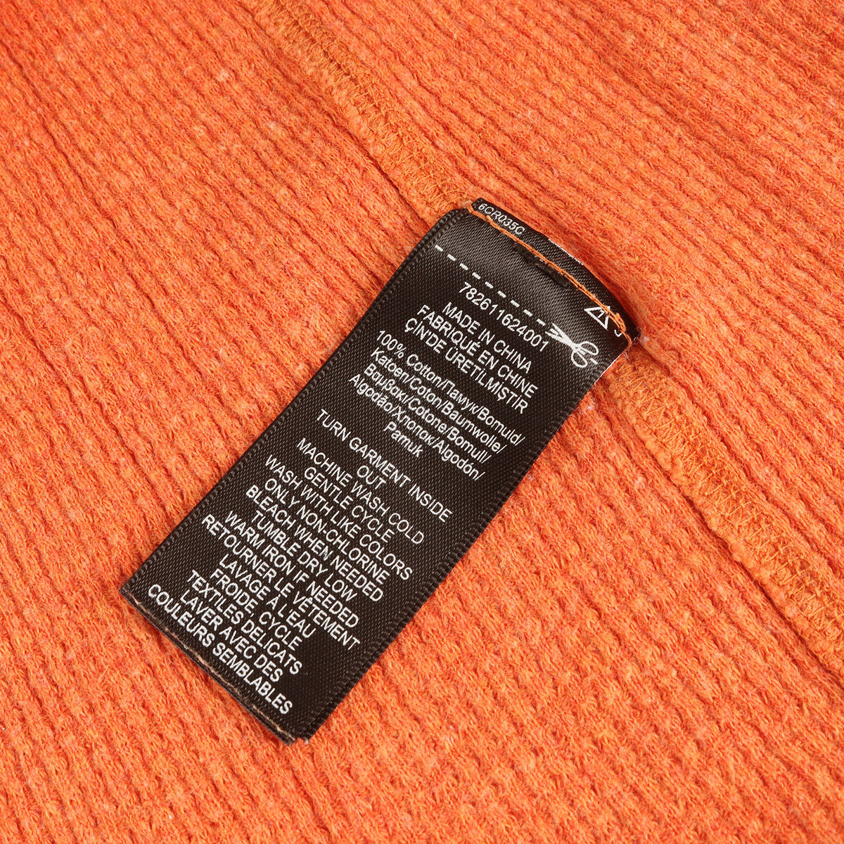 ステンシルロゴ サーマル クルーネック ロングスリーブ Tシャツ