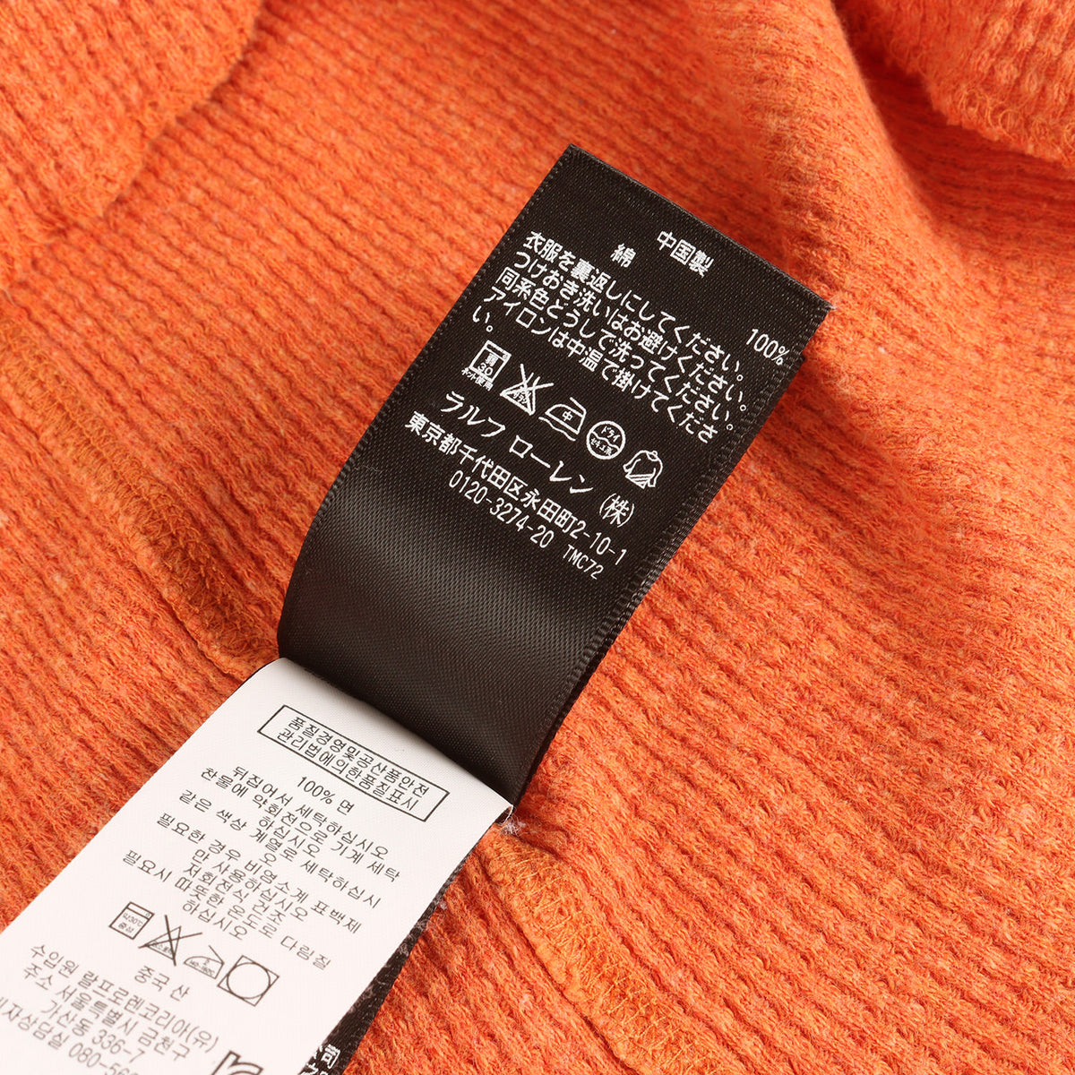 ステンシルロゴ サーマル クルーネック ロングスリーブ Tシャツ