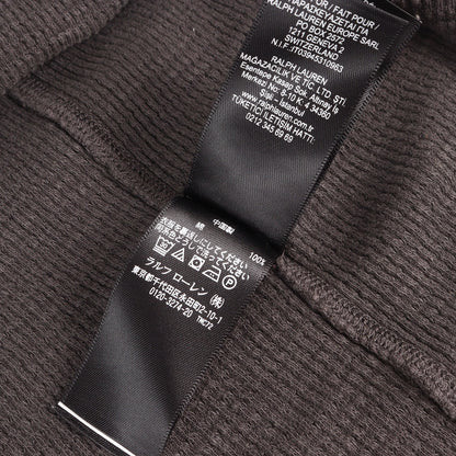 ウォッシュ加工 ワッフル サーマル クルーネック ロングスリーブ Tシャツ