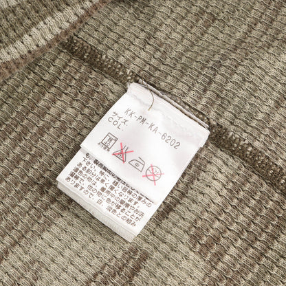 迷彩柄 サーマル クルーネック ロングスリーブ Tシャツ