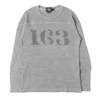 00s エルボーパッチ付き ナンバリングロゴ フットボール ロングスリーブ Tシャツ