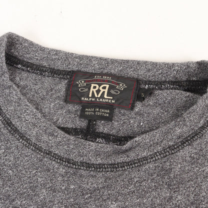 バイソン プリント ごま塩 クルーネック ロングスリーブ Tシャツ
