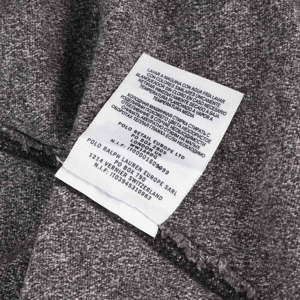 バイソン プリント ごま塩 クルーネック ロングスリーブ Tシャツ