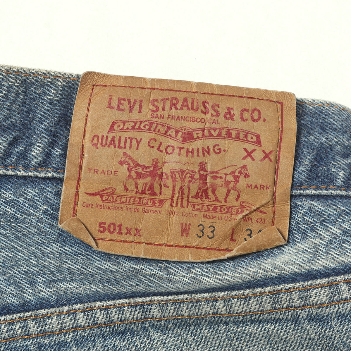 [雰囲気抜群] 90s 501 デニムパンツ / USA製 501-0000 ボタン裏刻印552