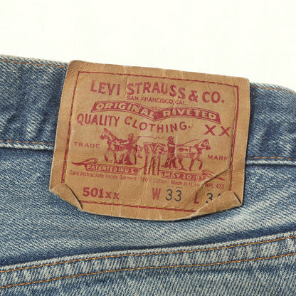 [雰囲気抜群] 90s 501 デニムパンツ / USA製 501-0000 ボタン裏刻印552