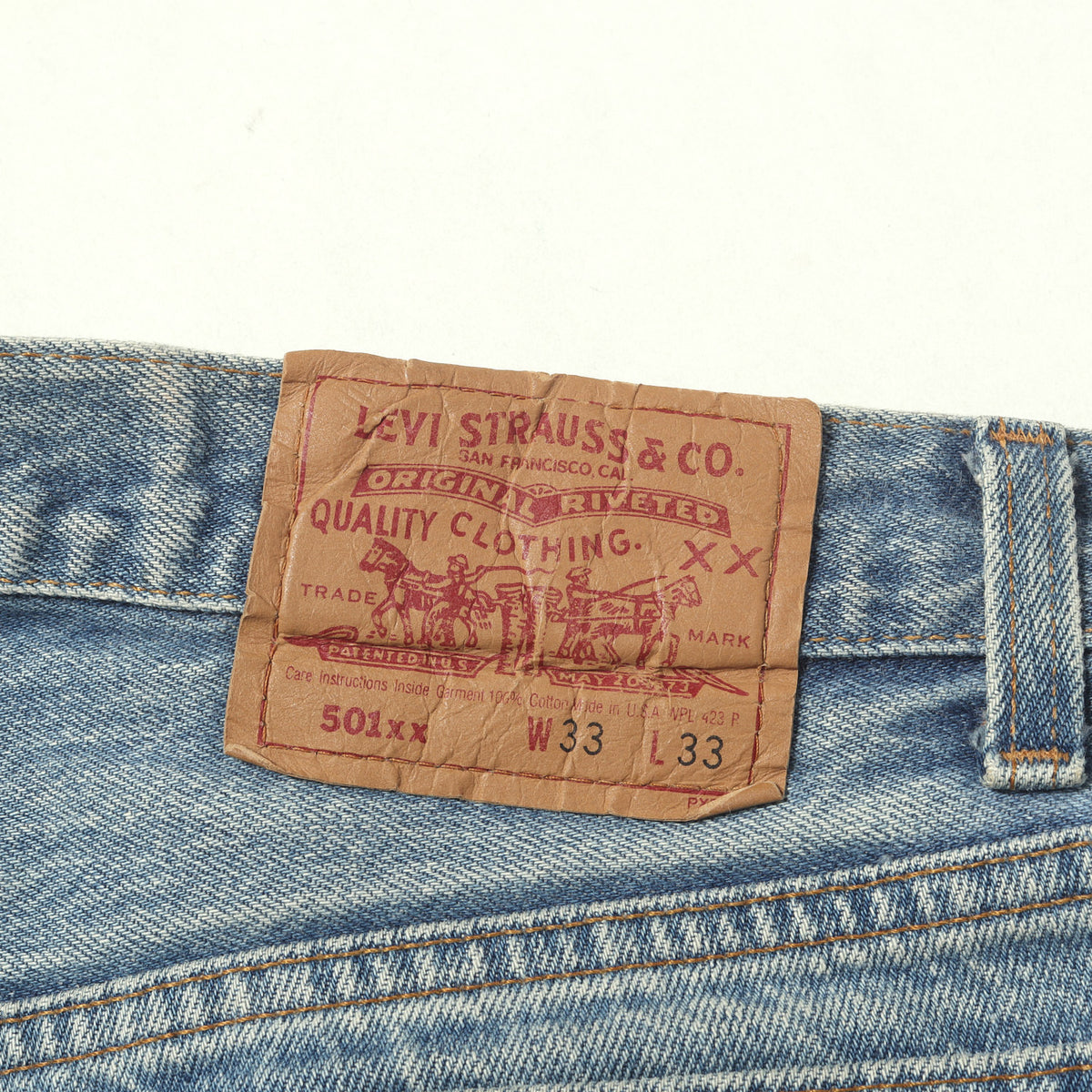 [雰囲気抜群] 90s 501 デニムパンツ / USA製 501-0000 ボタン裏刻印552