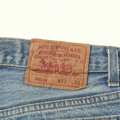 [雰囲気抜群] 90s 501 デニムパンツ / USA製 501-0000 ボタン裏刻印552