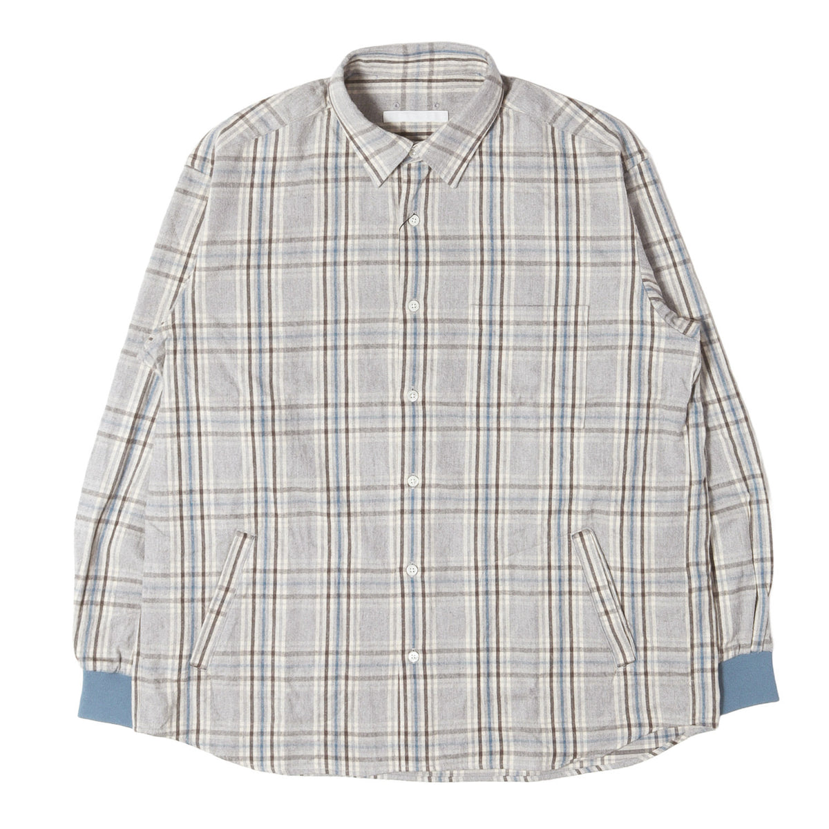 26AW リブ付き チェック フランネルシャツ(FLANNEL CHECK RIBBED SHIRT)