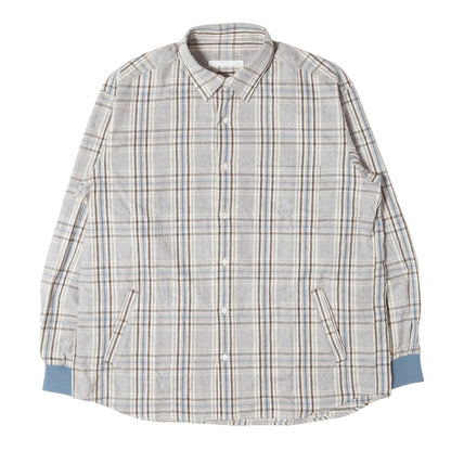 26AW リブ付き チェック フランネルシャツ(FLANNEL CHECK RIBBED SHIRT)
