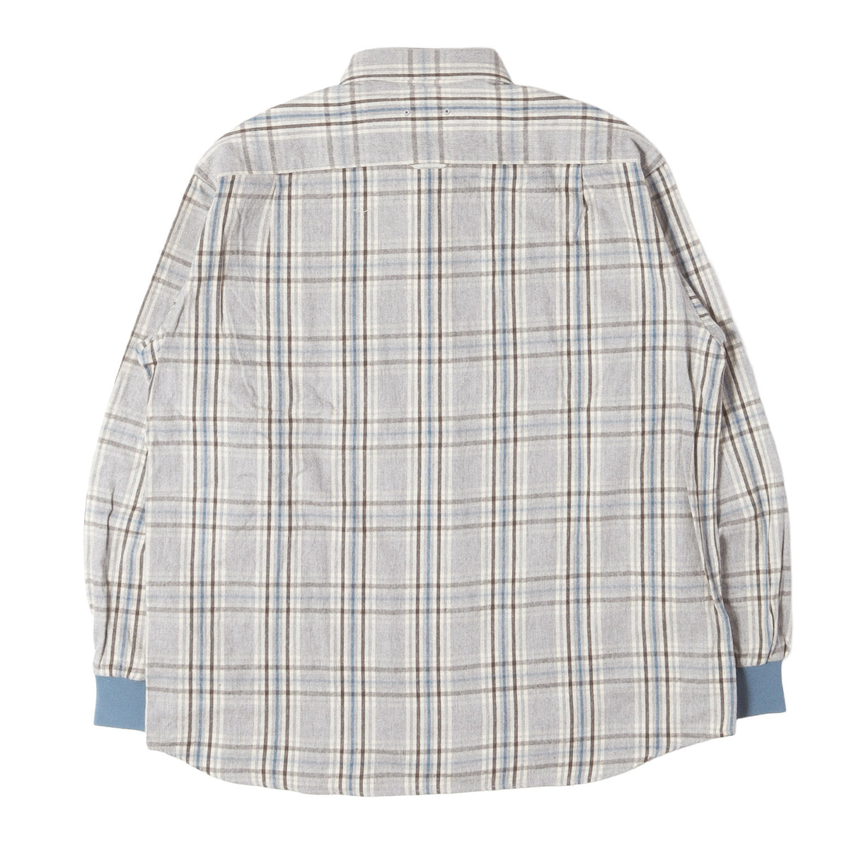 26AW リブ付き チェック フランネルシャツ(FLANNEL CHECK RIBBED SHIRT)