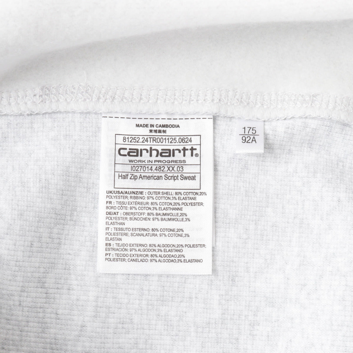 24AW ハーフジップ アメリカンスクリプト スウェット (Half Zip American Script Sweatshirt)