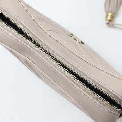ルーカメラバッグ / ショルダーバッグ タッセル フリンジ キルティング YSL ロゴ レザー