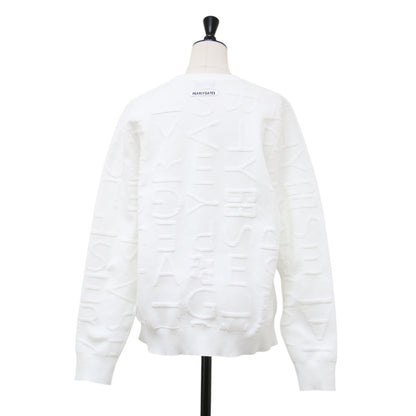 25SS ジャガードロゴ総柄 14G クルーネック テックニット