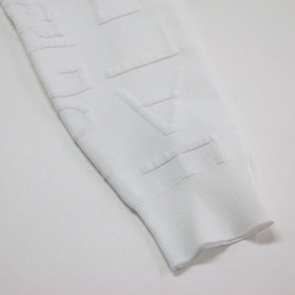 25SS ジャガードロゴ総柄 14G クルーネック テックニット