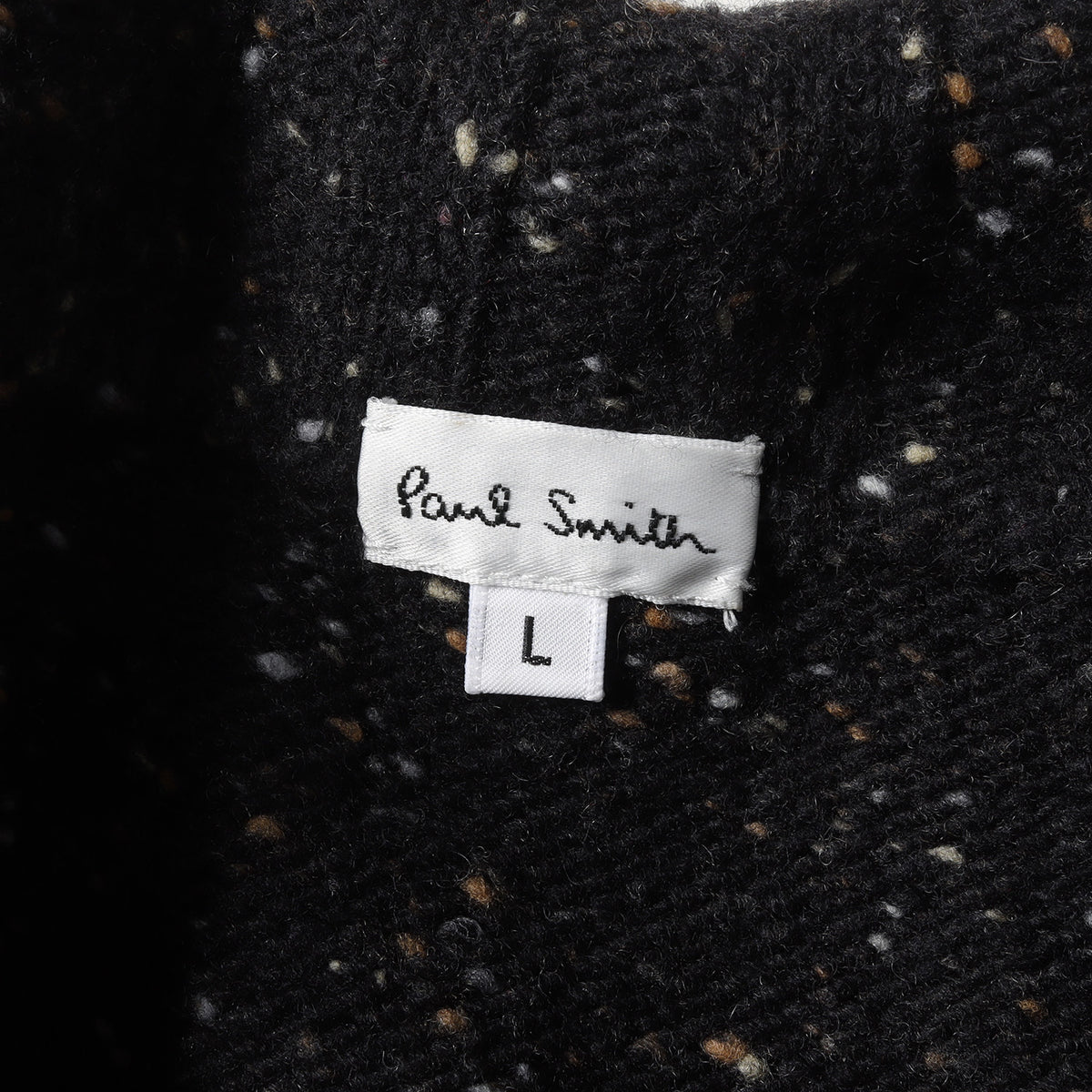 Paul Smith (ポールスミス) マルチカラーネップ ショールカラー ミドルゲージ ウール ニット (293241 913J ...