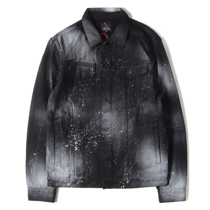 スプラッターペイント スナップボタン デニムジャケット(ROCK STEADY JEAN JACKET)