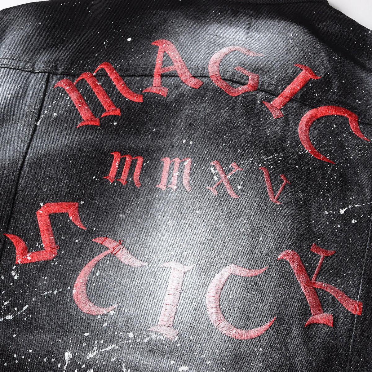 スプラッターペイント スナップボタン デニムジャケット(ROCK STEADY JEAN JACKET)