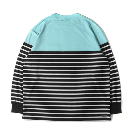 22AW パネルボーダー ロングスリーブ ポケット Tシャツ(L/S PANELED BORDER CREW NECK POCKET TEE)