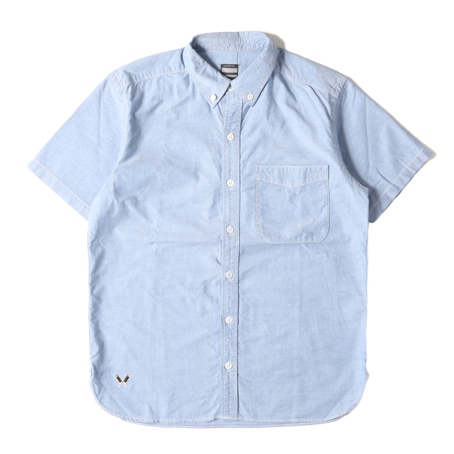 ワッペン付き オックスフォード ボタンダウン 半袖シャツ