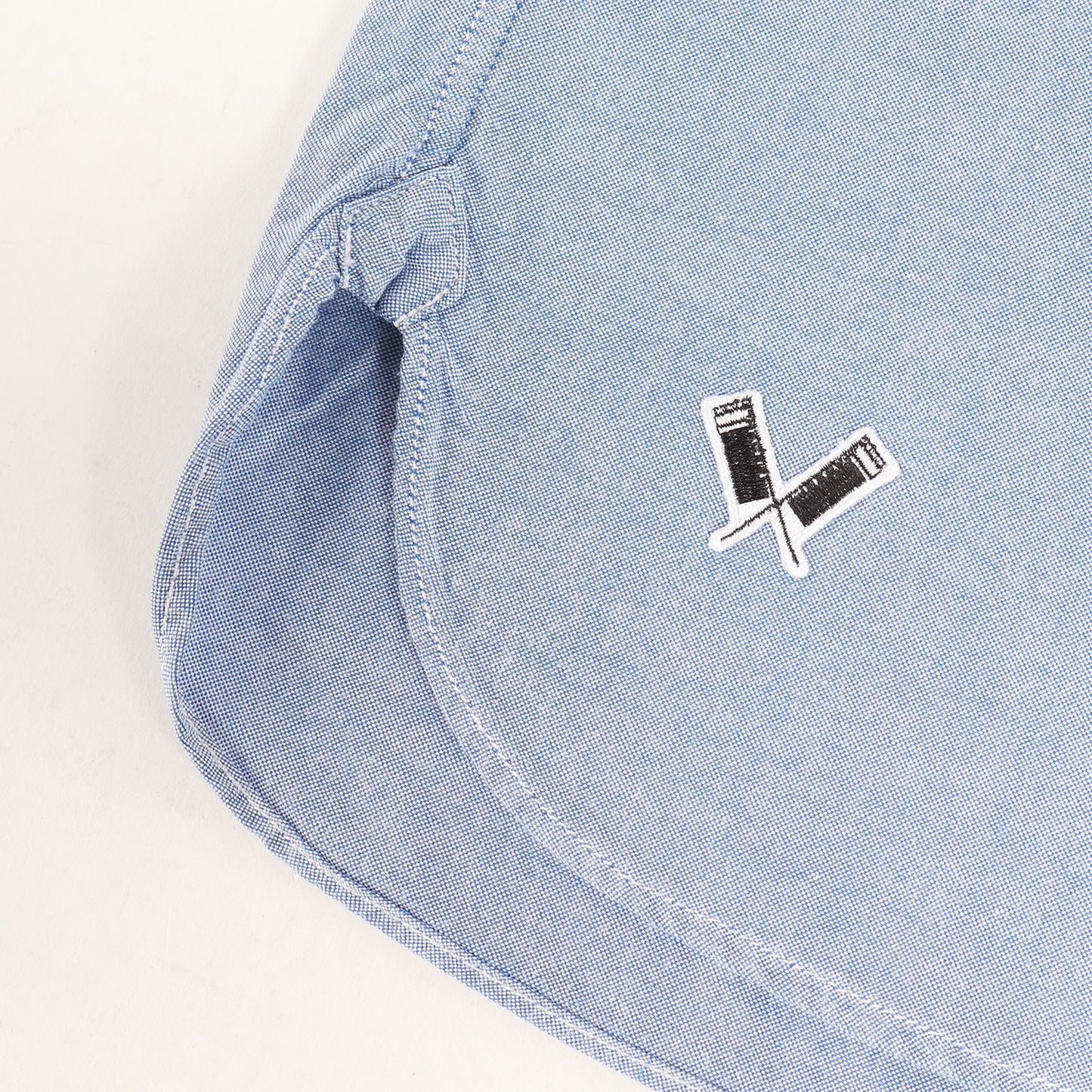ワッペン付き オックスフォード ボタンダウン 半袖シャツ
