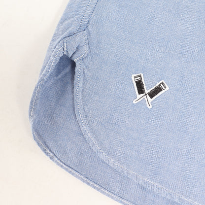 ワッペン付き オックスフォード ボタンダウン 半袖シャツ