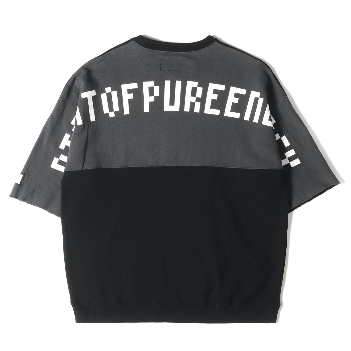 18AW バックロゴ オーバーサイズ 5分袖 スウェット(HORIZON / C-CREW. 3Q)