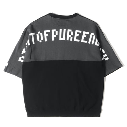 18AW バックロゴ オーバーサイズ 5分袖 スウェット(HORIZON / C-CREW. 3Q)