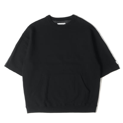 18AW バックロゴ オーバーサイズ 5分袖 スウェット(HORIZON / C-CREW. 3Q)