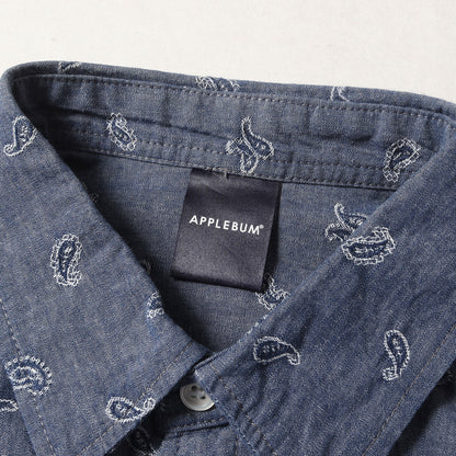 ジャガード ペイズリー シャンブレー 半袖シャツ