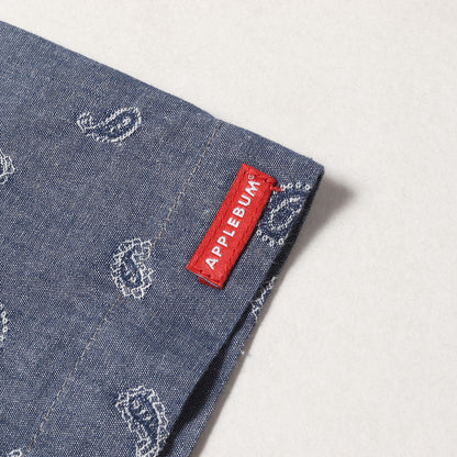 ジャガード ペイズリー シャンブレー 半袖シャツ